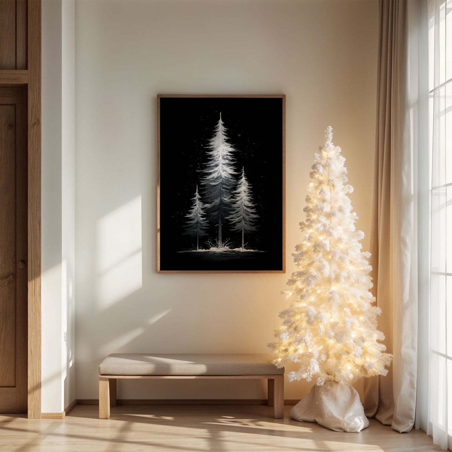 Moonlit Pines Paint Winter's Story