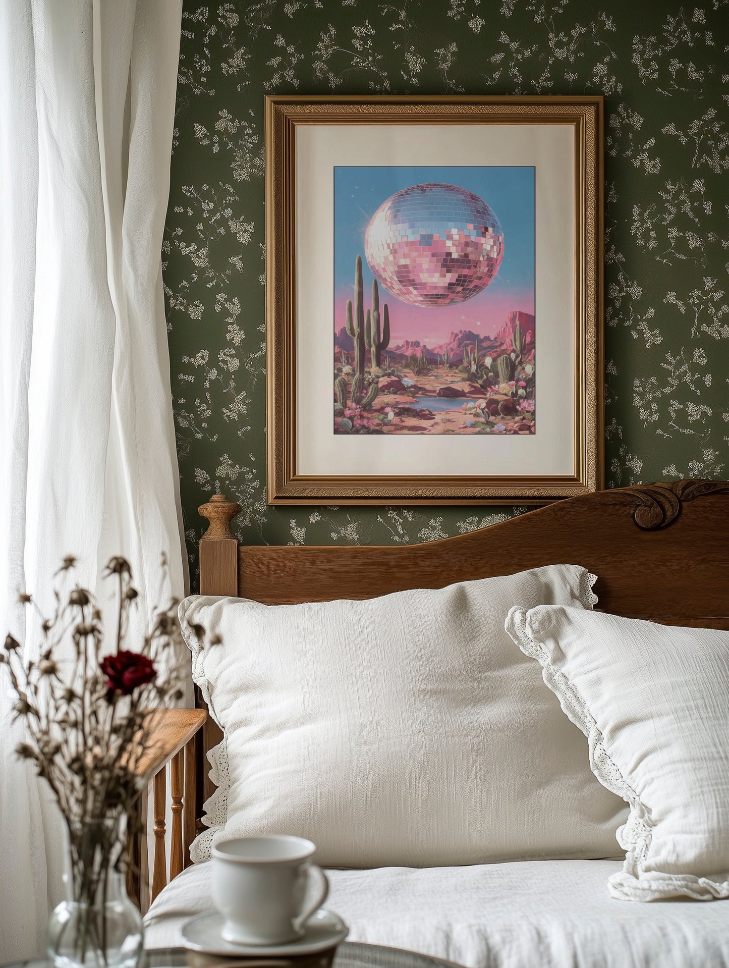 Disco Lights Over Desert Blooms