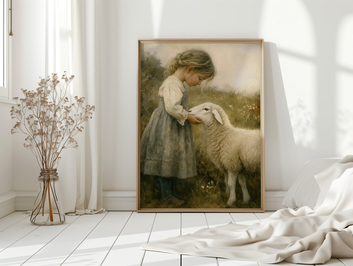 Little Shepherdess and Her Lamb