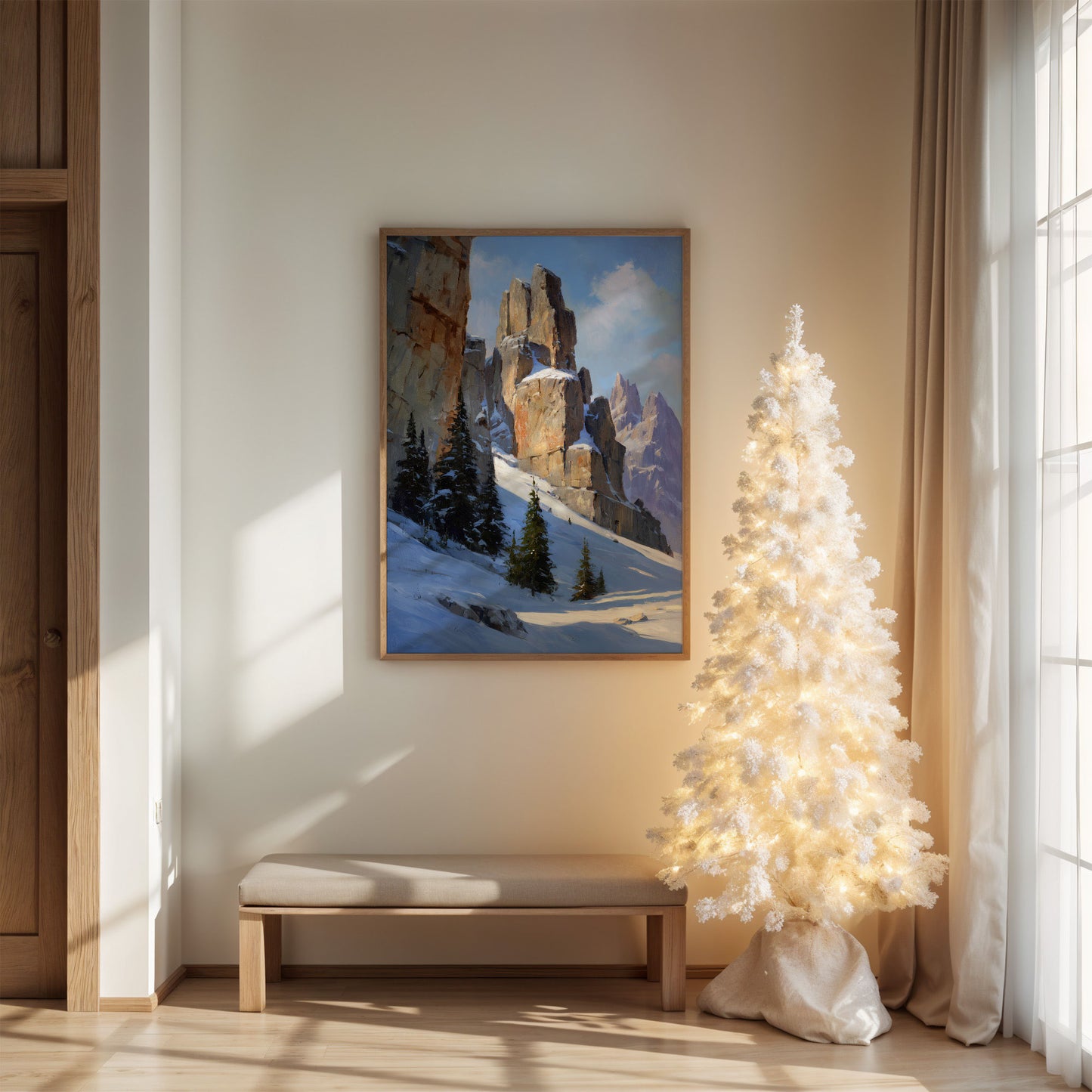 Winter Towers Pierce Azure Skies