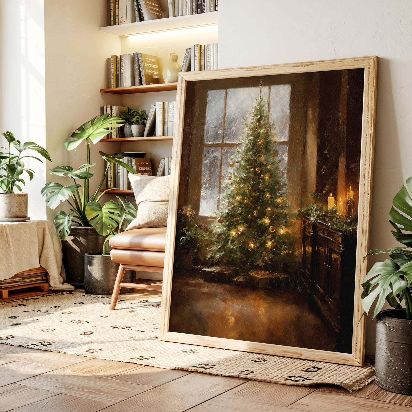 Glistening Pines and Warm Embrace