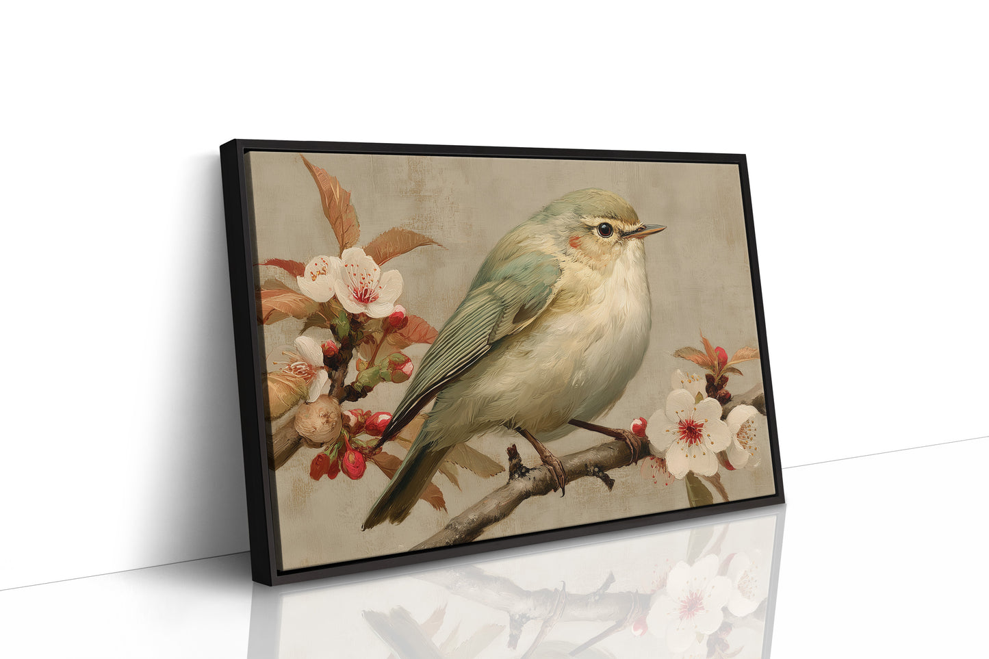 Songbird Rests Among Cherry Blossoms