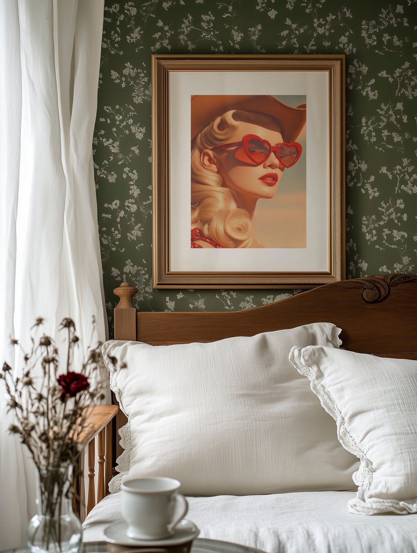 Sunset Hearts Frame Golden Hours