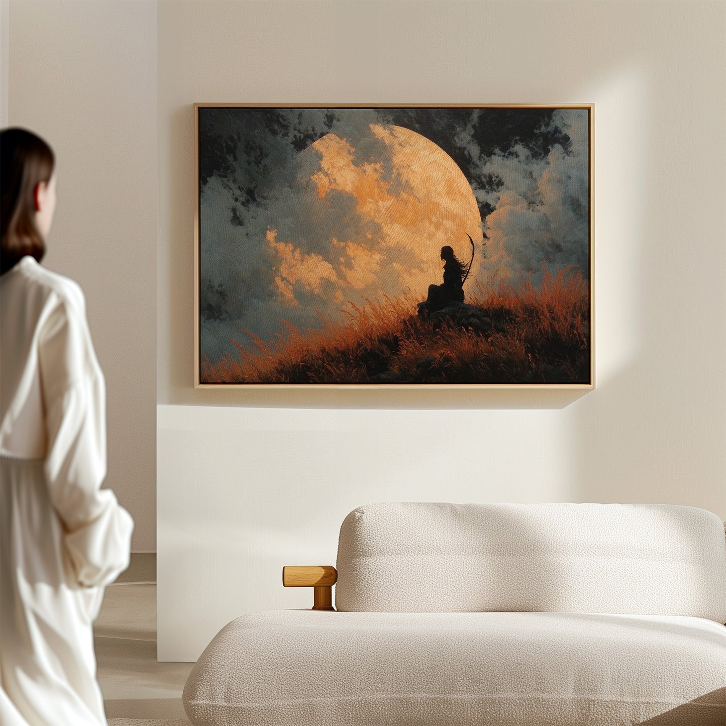 Silhouette Against the Rising Moon