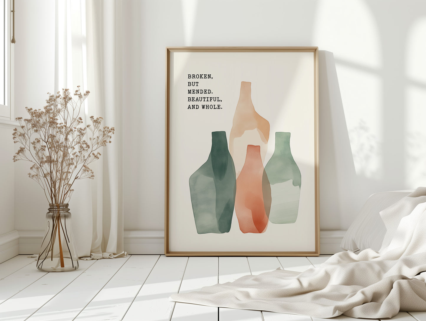 Broken Yet Beautiful Watercolor Vessels