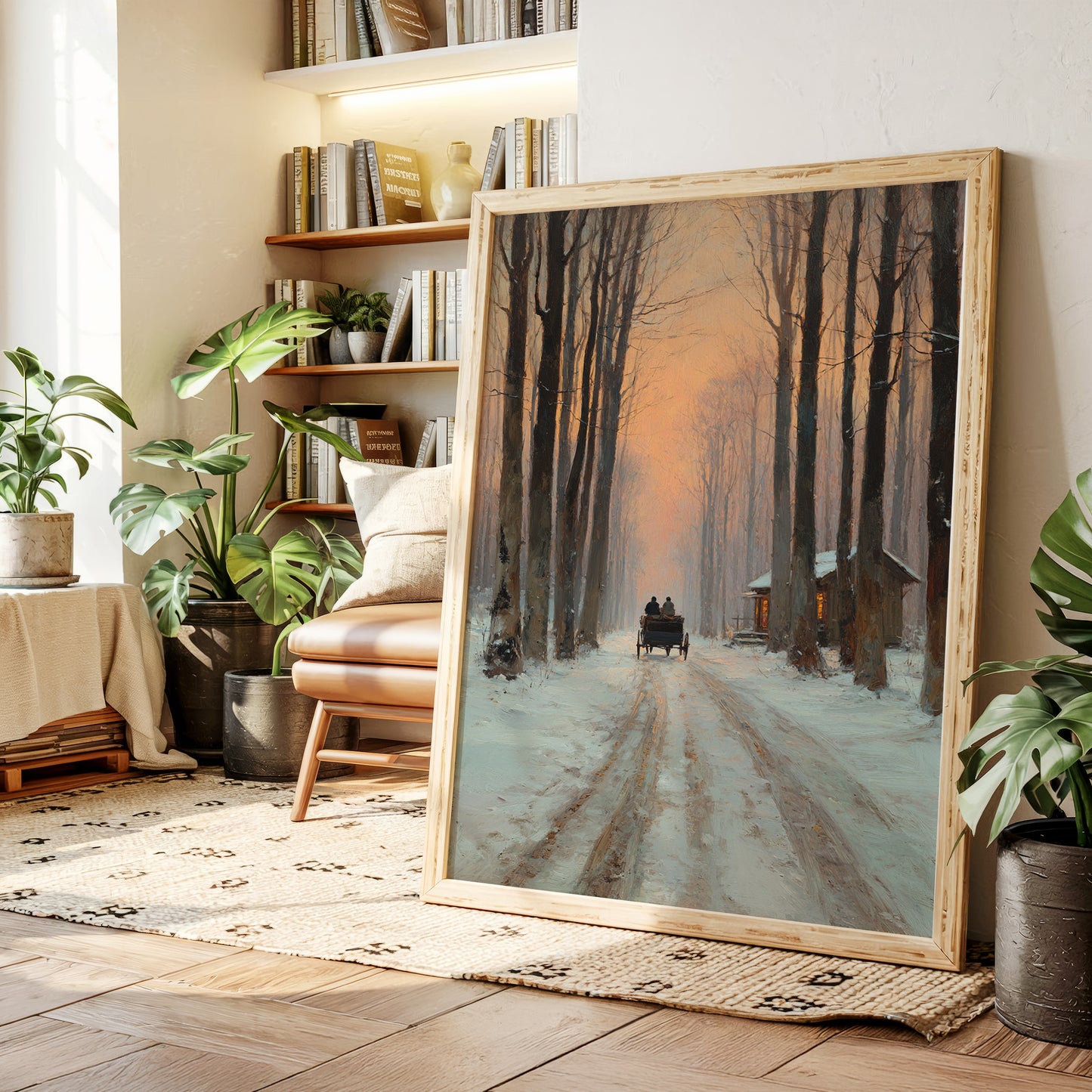 Carriage Through a Winter Glow