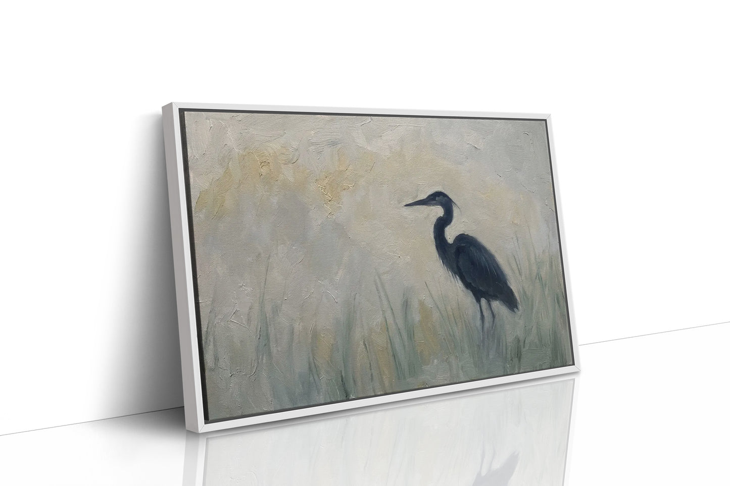 Heron in the Marsh Grass