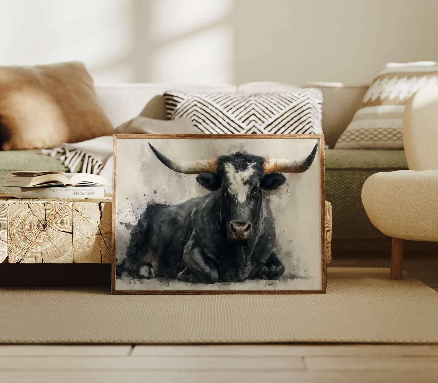 Black Bulls Rest Under Texas Stars