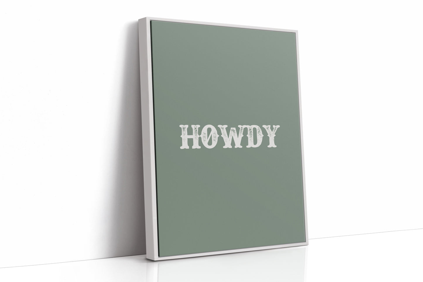 Howdy Western Minimalist in Green