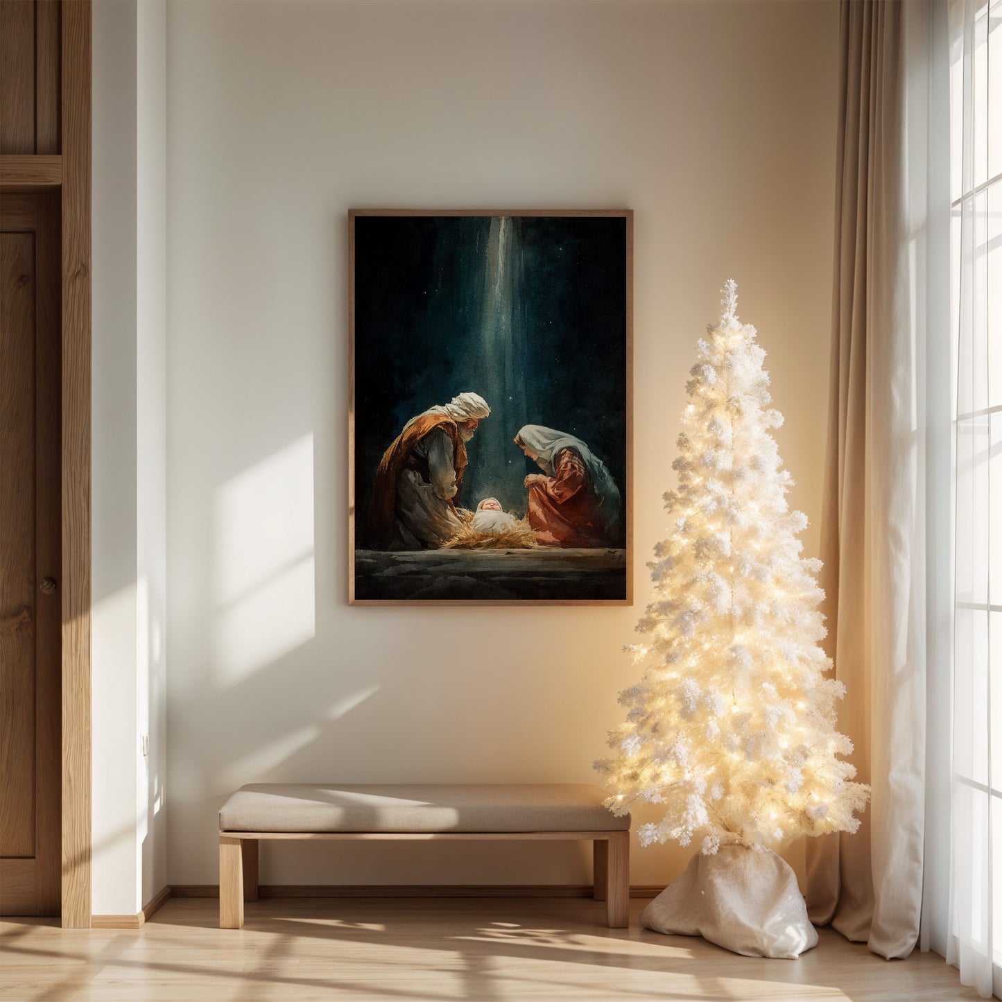 Celestial Light Bathes Sacred Night