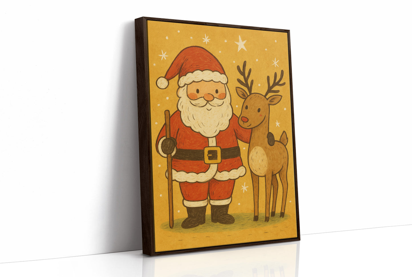 Vintage Holiday Friends Await Morning