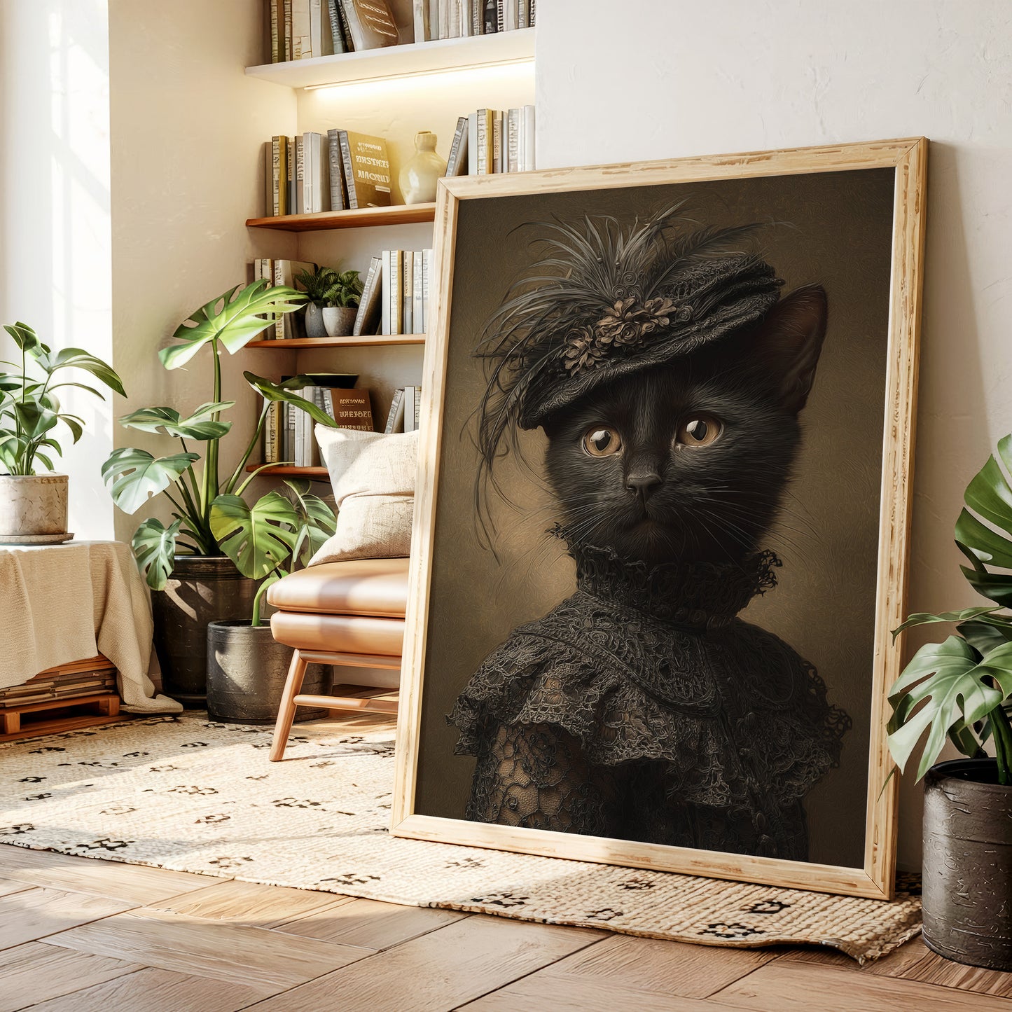 Regal Feline in Victorian Attire