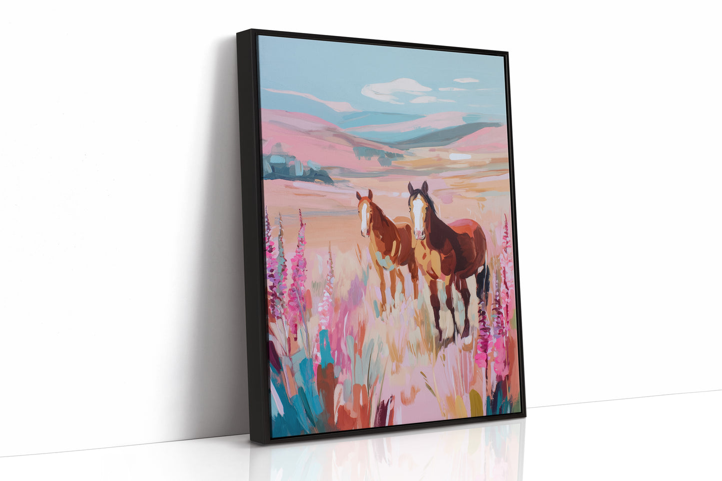 Wild Foxgloves Dance With Mustangs