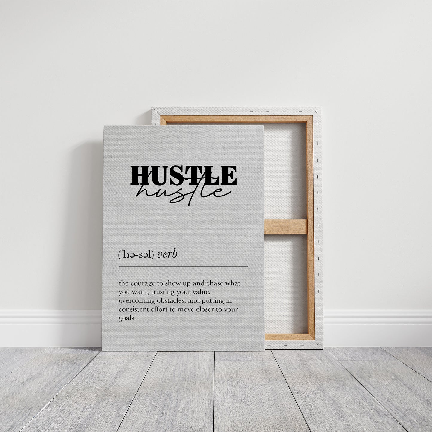 Hustle Definition Minimalist Typography Print