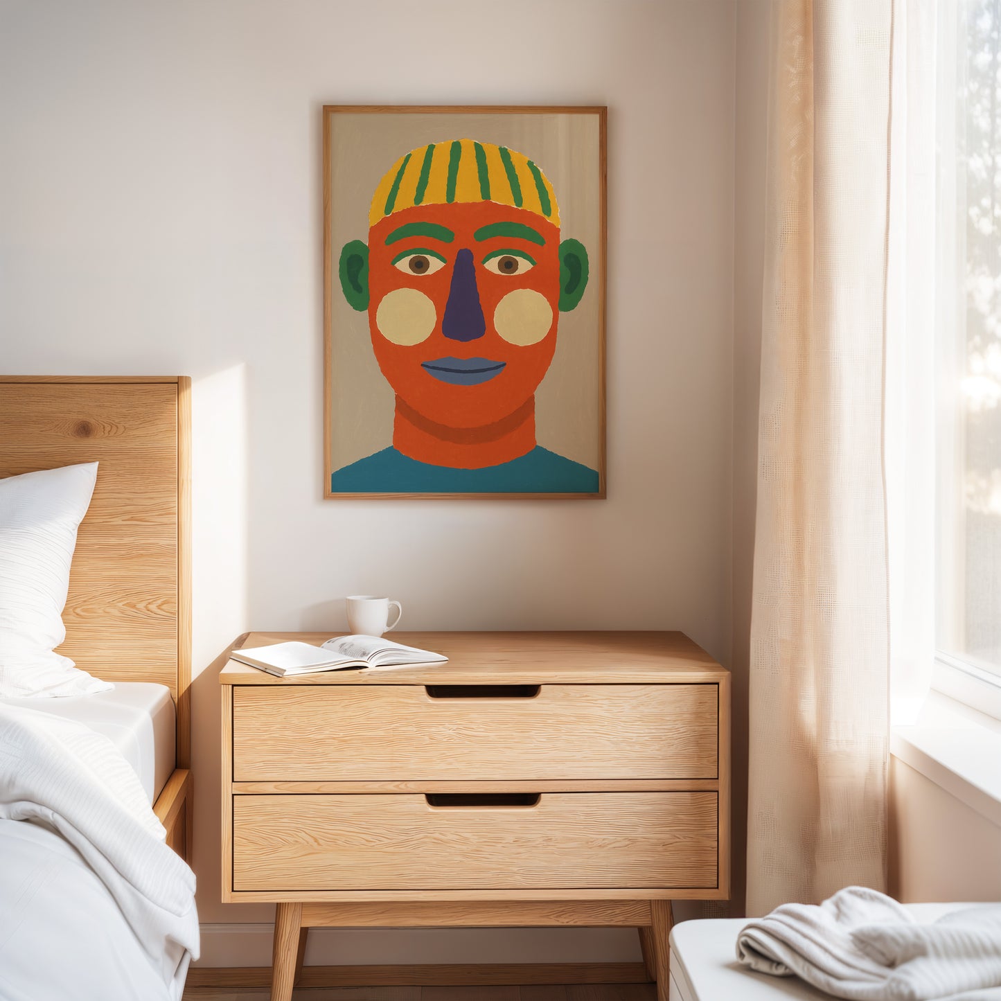 Rainbow Face with a Calm Smile