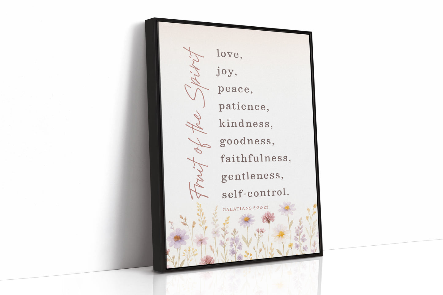 Fruit of the Spirit Floral Scripture Print