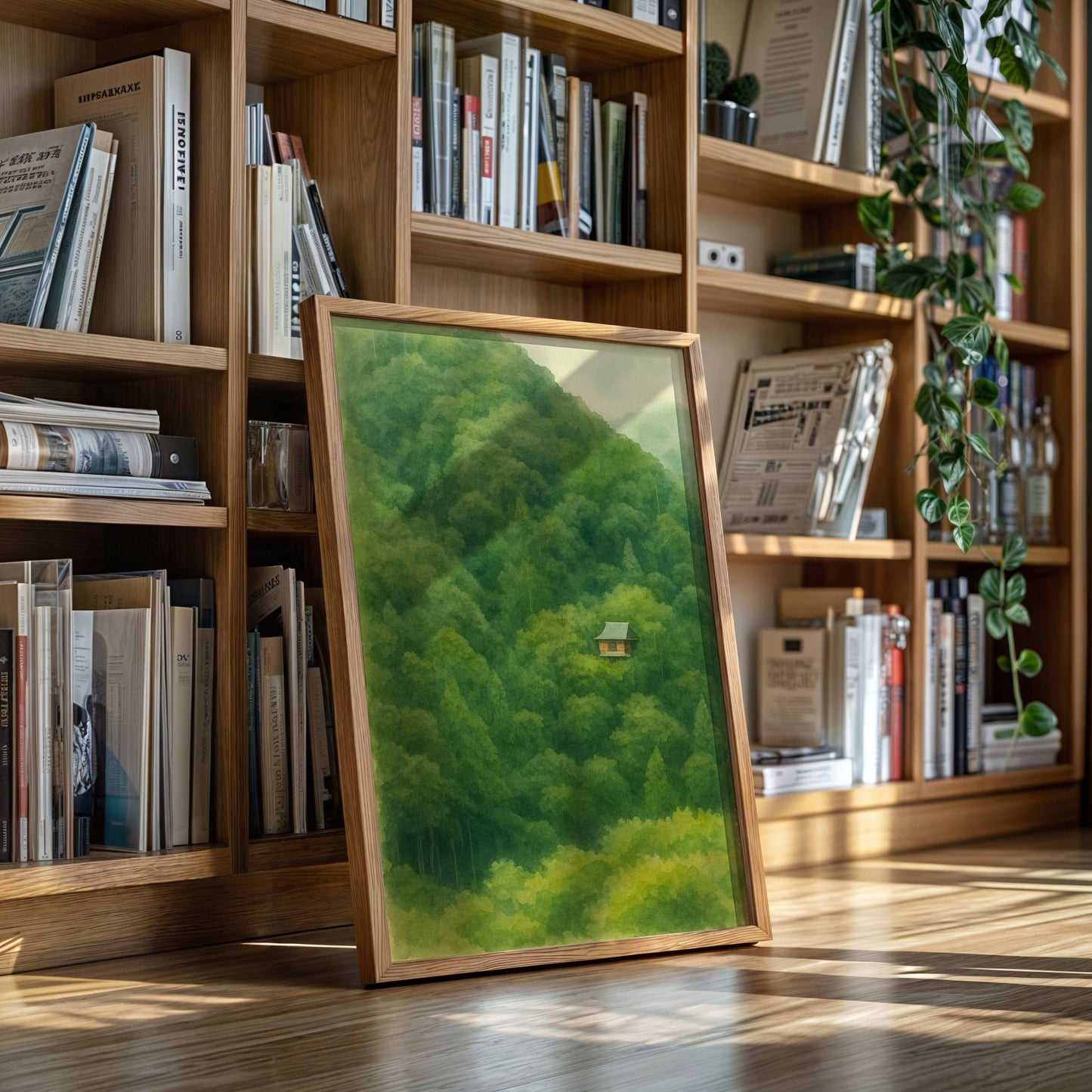 Solitary Temple Among Emerald Hills