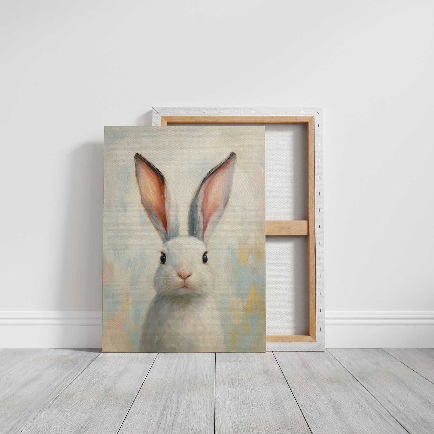 Bright Eyed Bunny in Soft Pastels