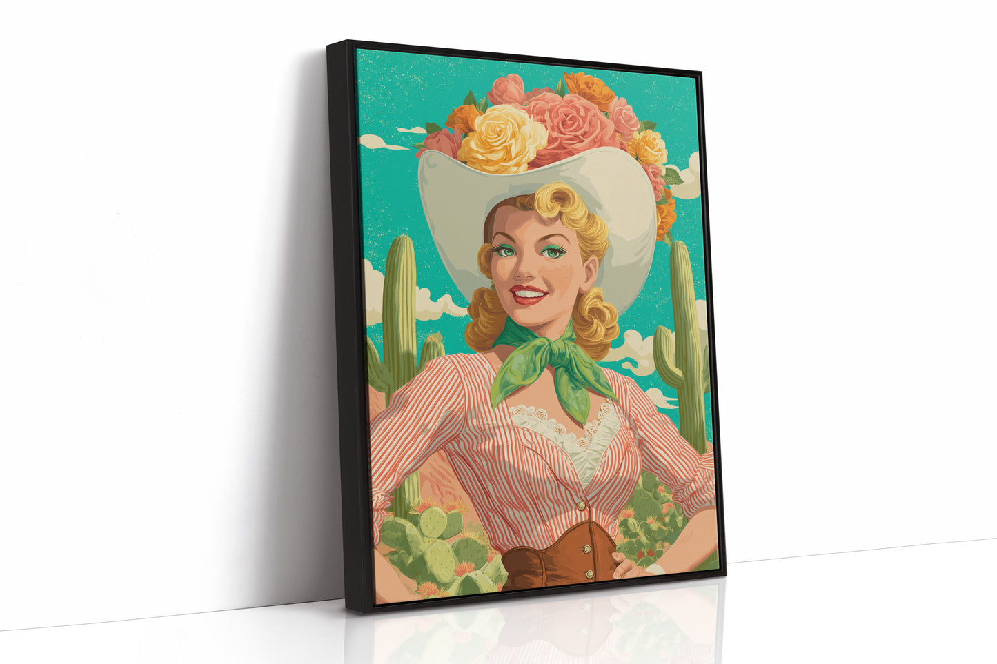 Desert Roses Bloom In Turquoise