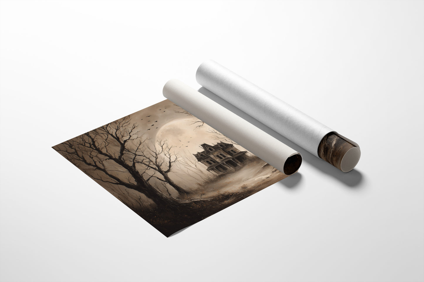 Forgotten Manor Among Barren Trees