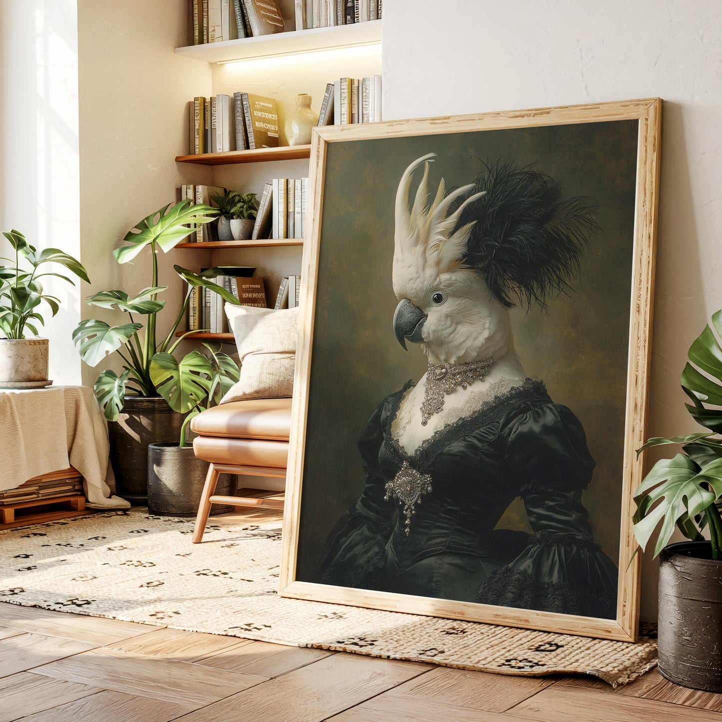 Elegant Feathers Worn Like a Crown