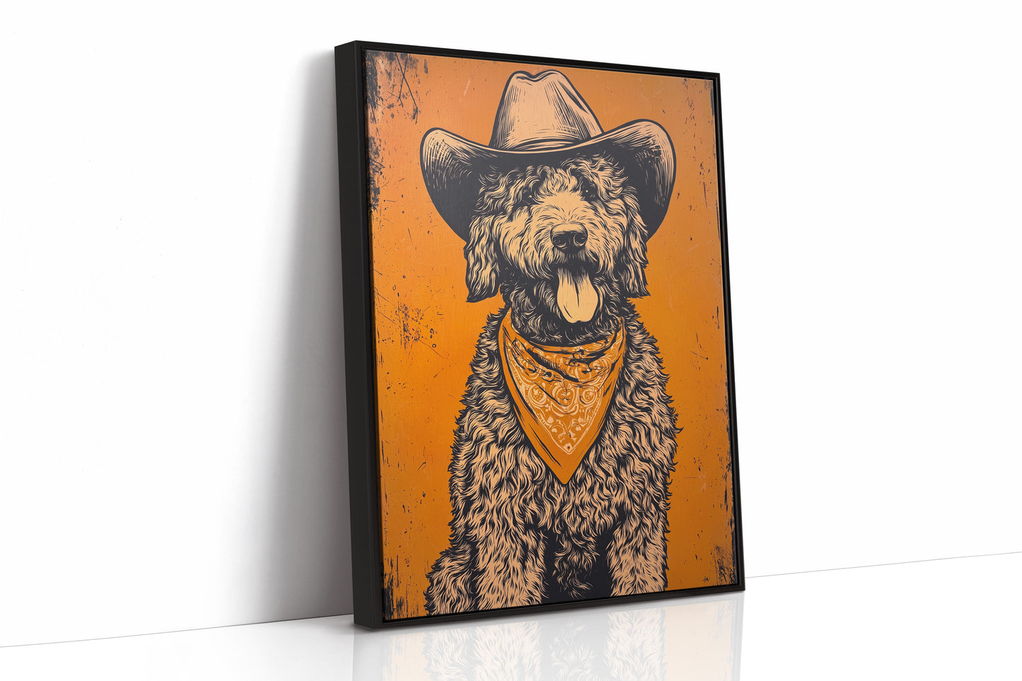 Ranch Hand Wags Through Copper Sunset