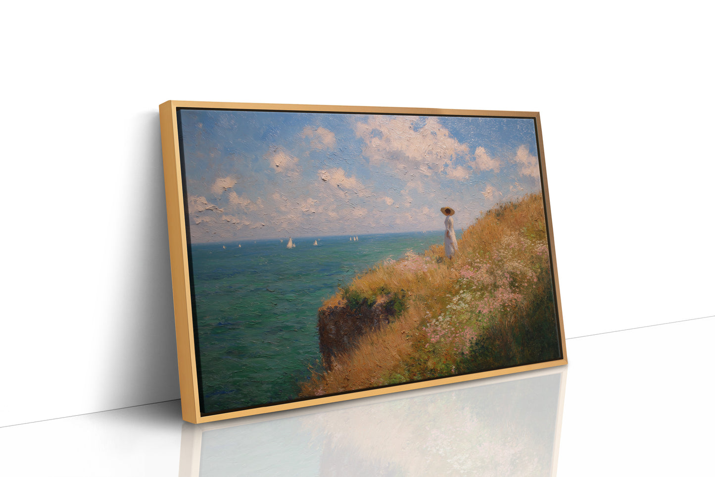 Seaside Reverie on Golden Cliffs