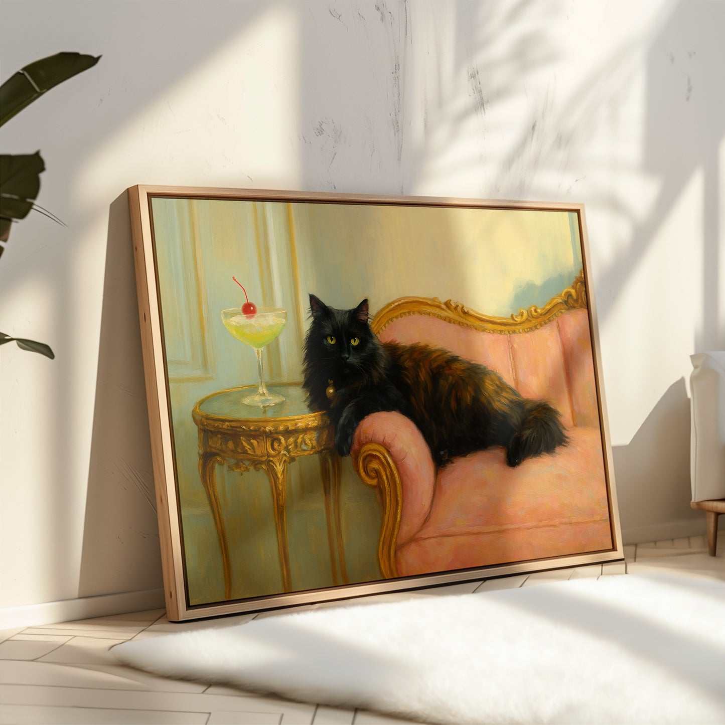 Regal Cat with a Cherry Martini