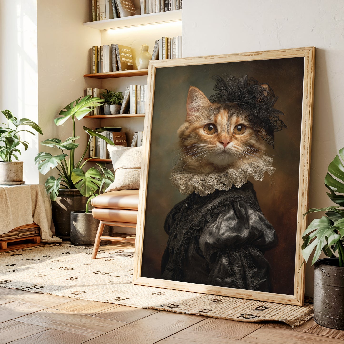 Regal Feline in Victorian Attire