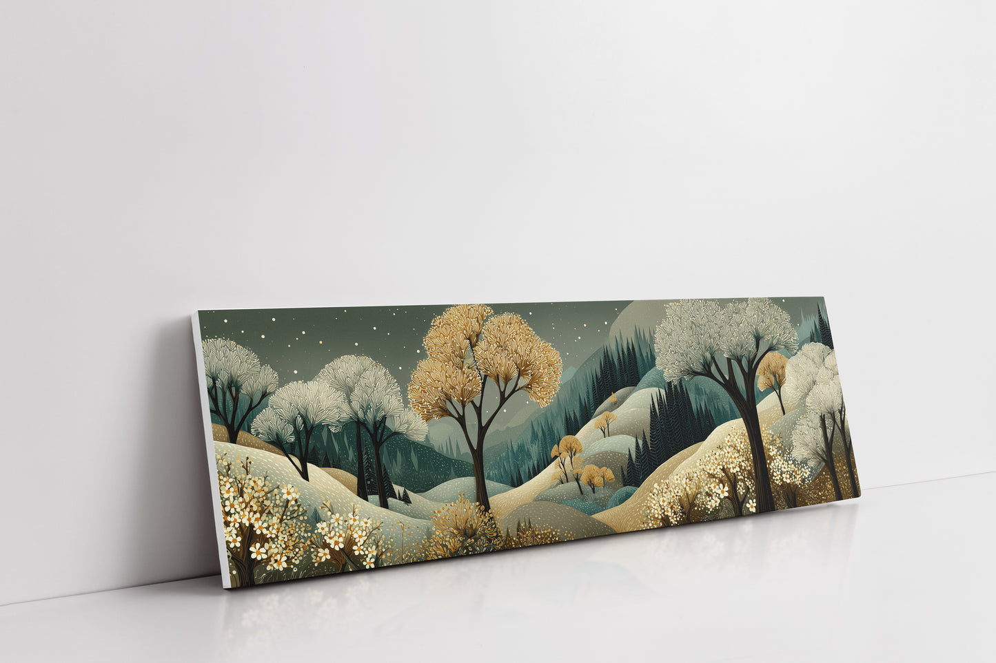 Golden Trees Beneath A Starlit Valley