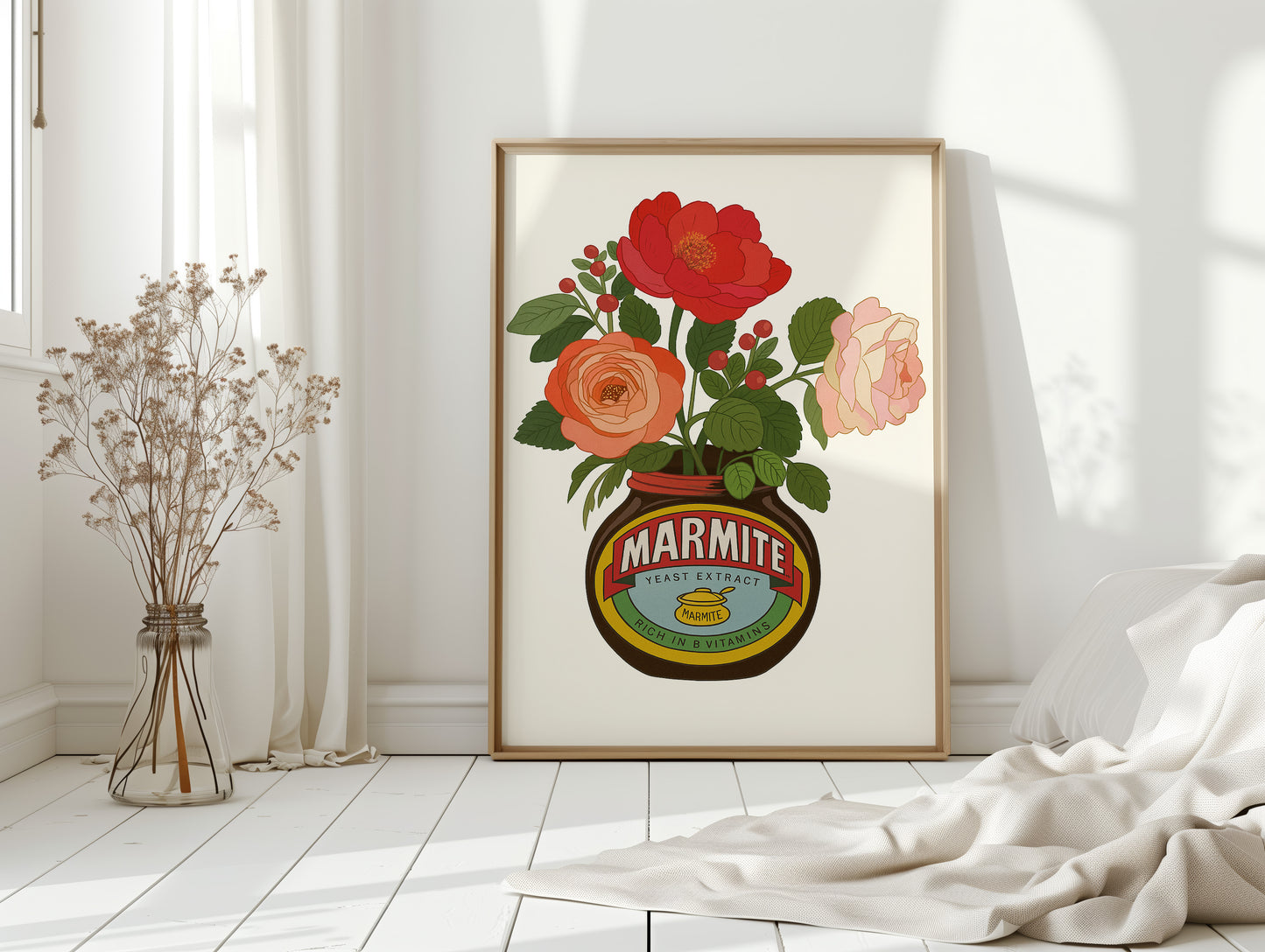 Roses in a Marmite Jar