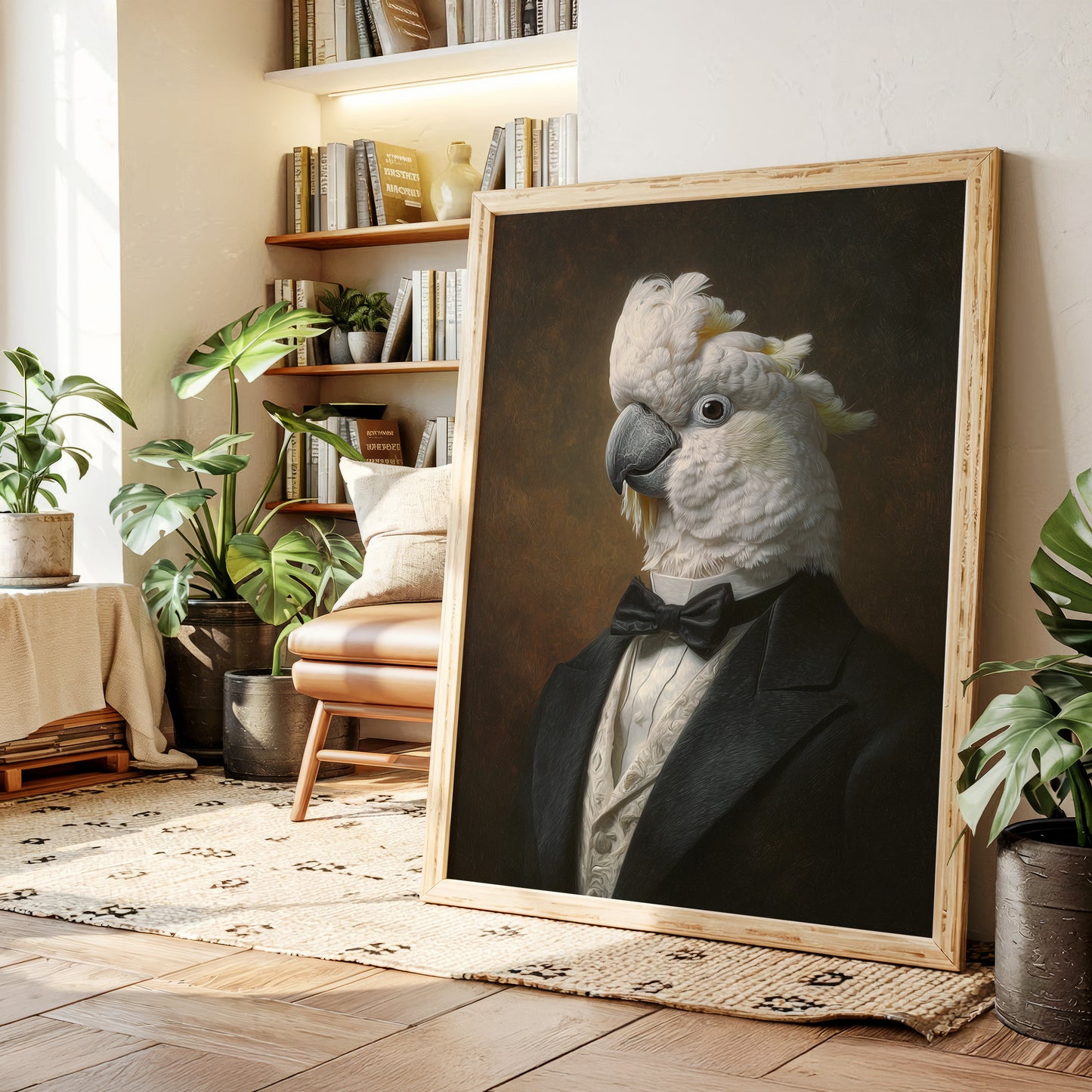 Dapper Cockatoo in Formal Attire