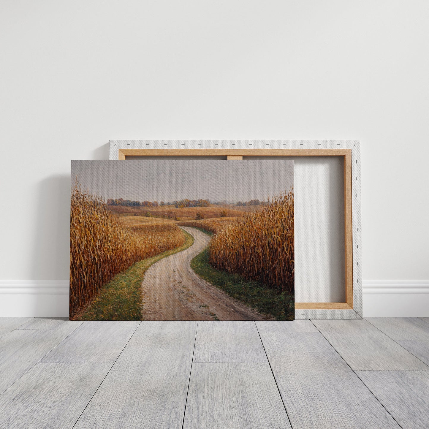 Harvest Path Winds Through Golden Fields