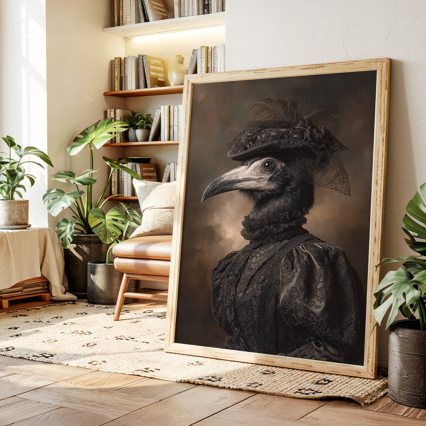 Elegance Beneath Feathered Veils