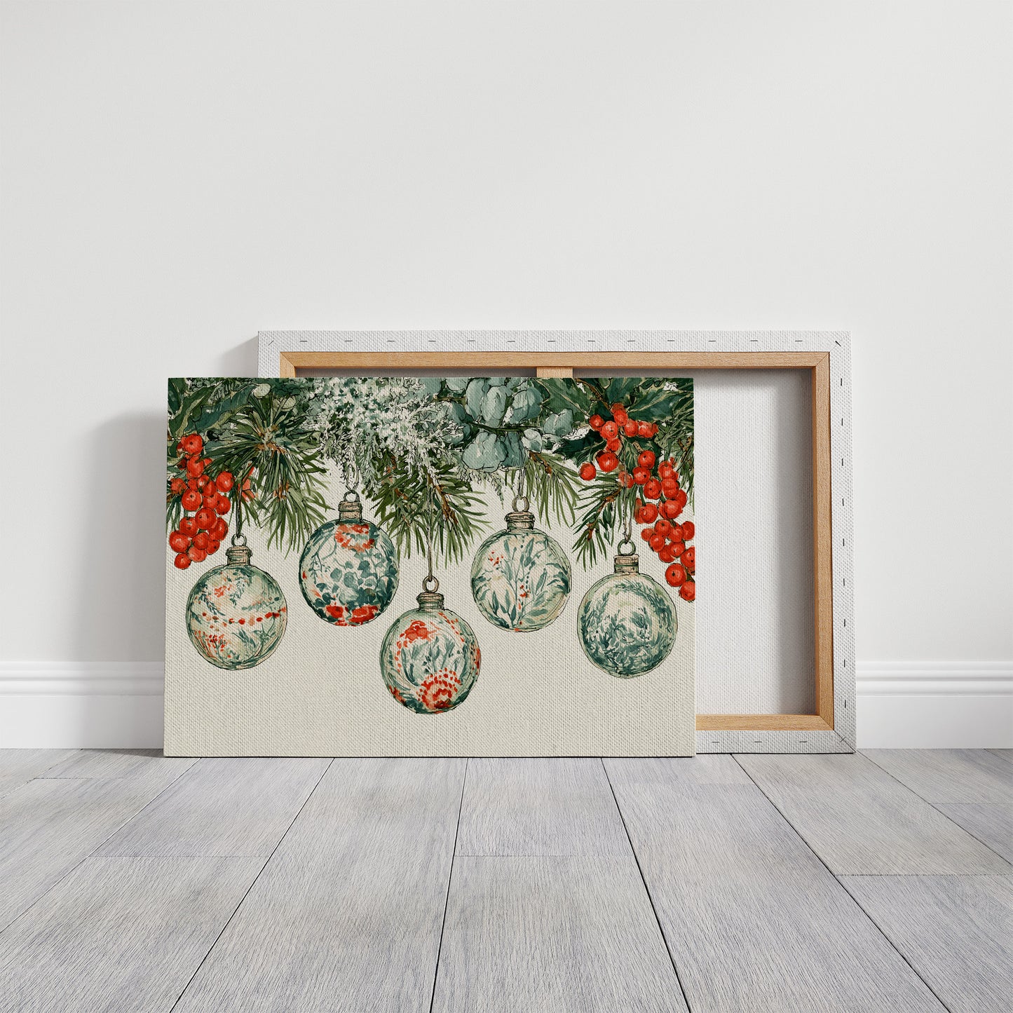 Painted Glass, Winter Berries