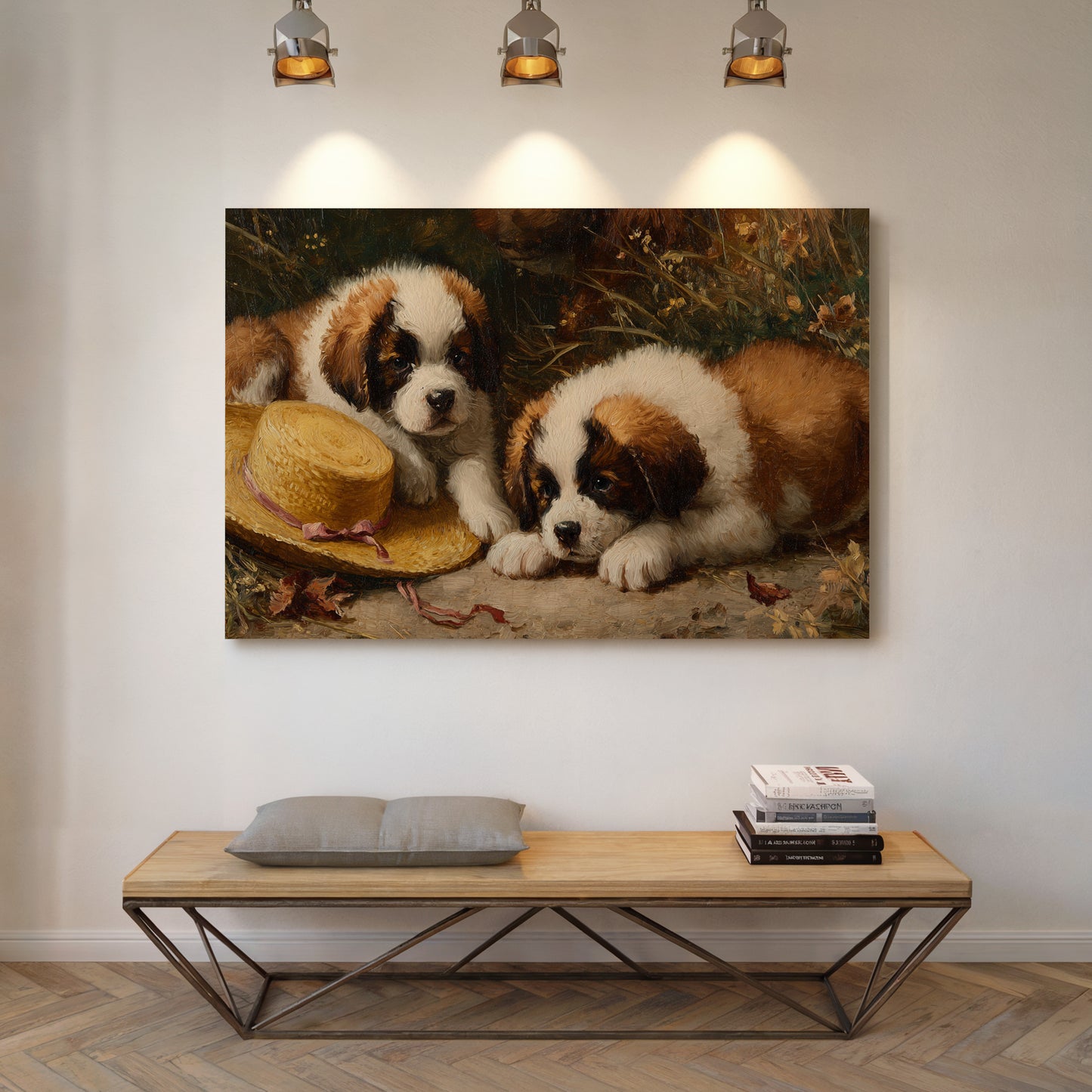 Summer Puppies Find Straw Hat Adventure