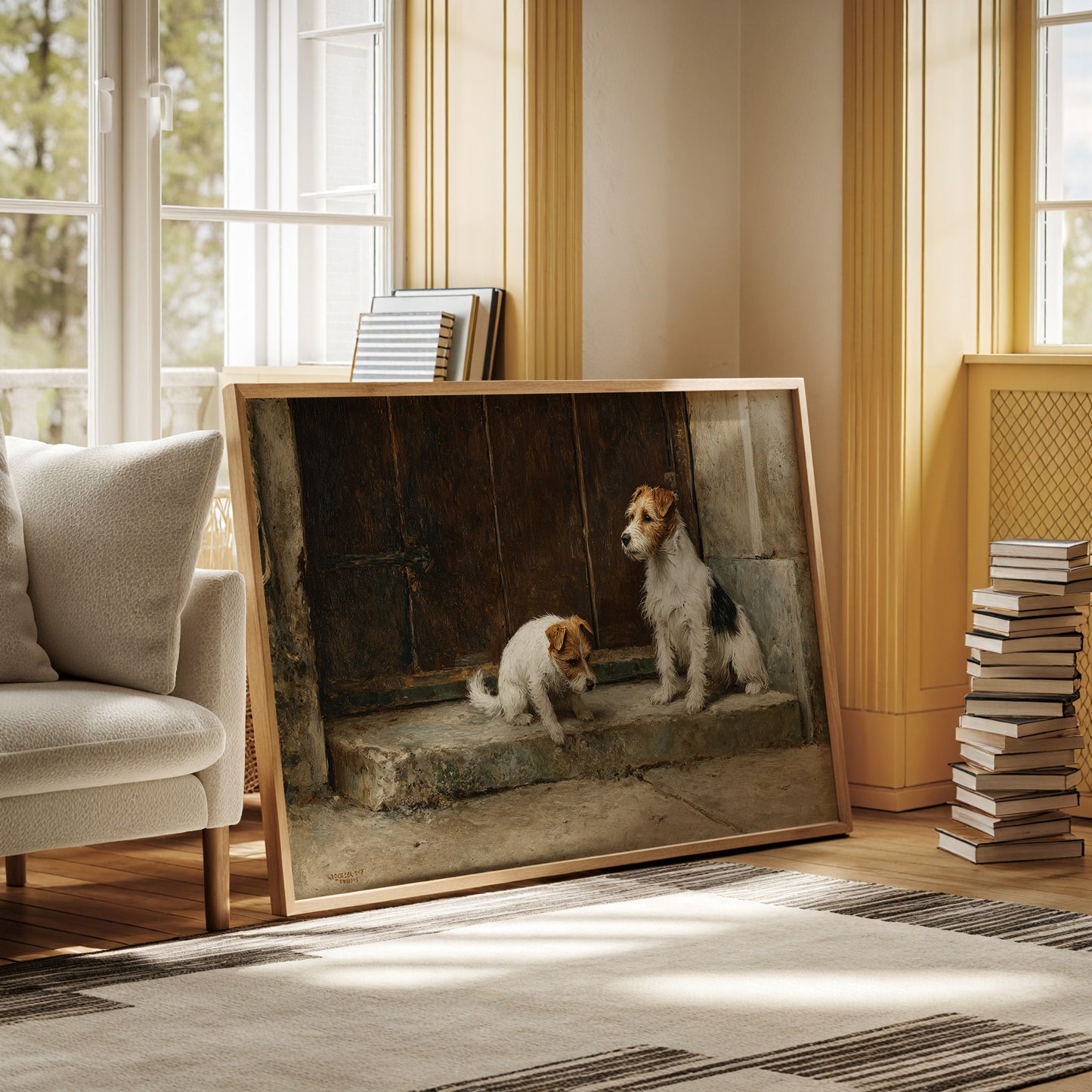 Terriers Guard Their Ancient Step