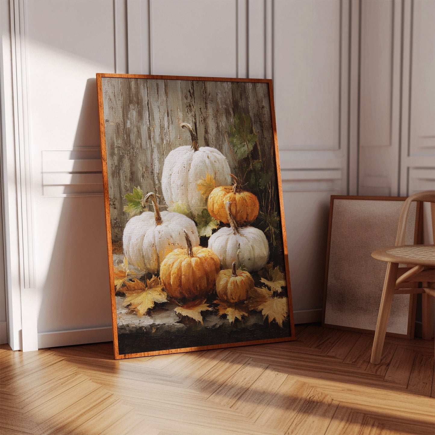 Autumn Gathers White And Gold