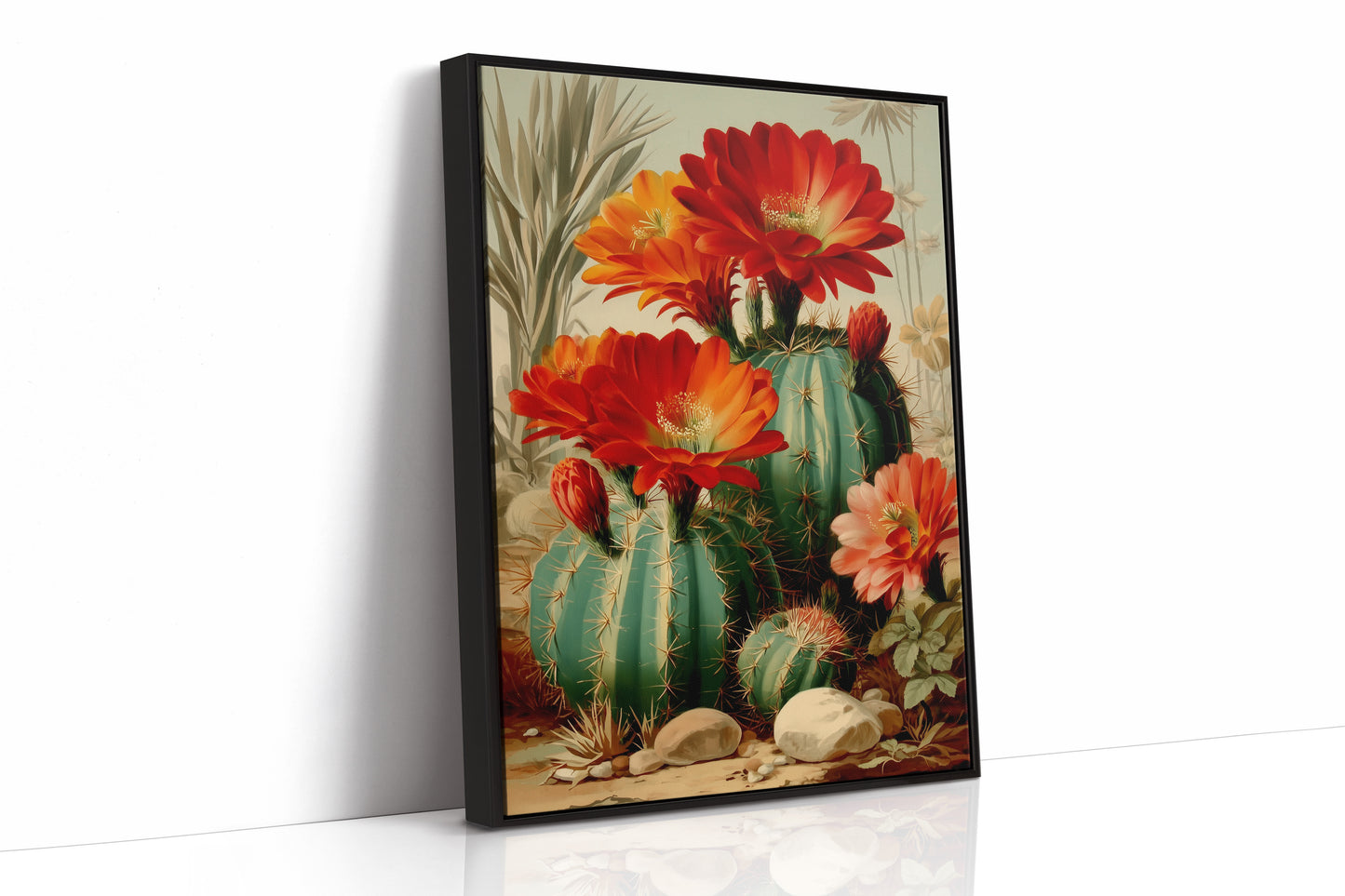 Desert Blooms in Scarlet Light