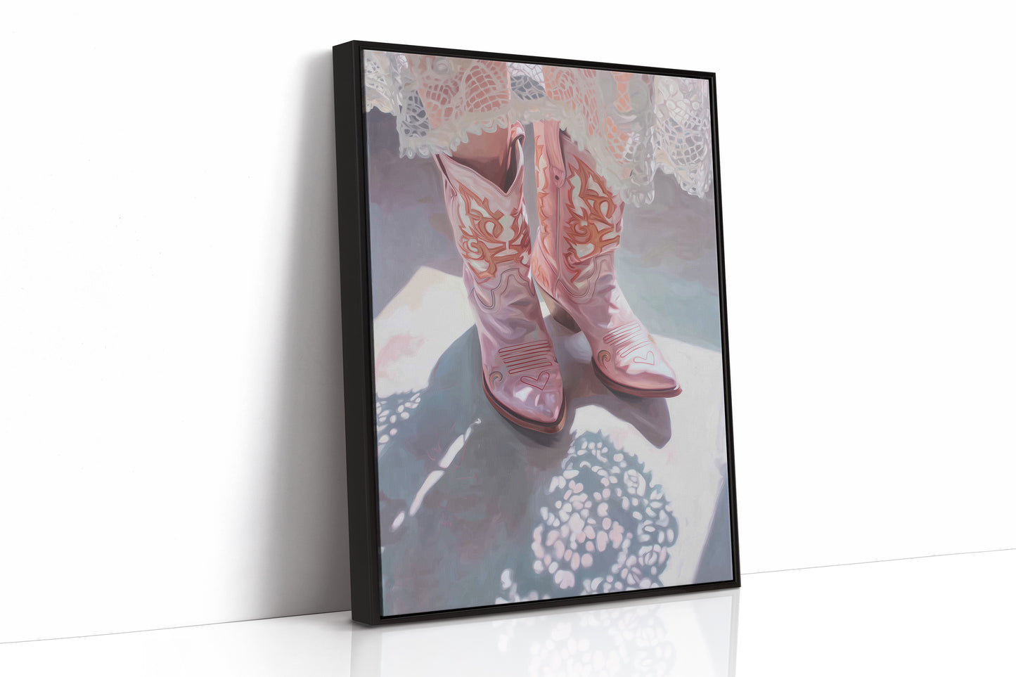 Pink Boots Waltz Through Lace Light