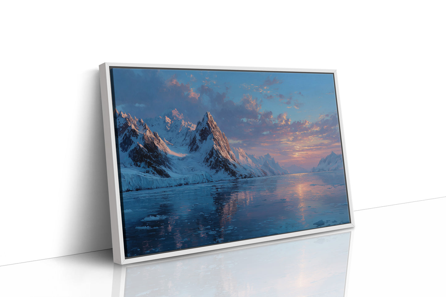 Glacial Sunset Reflections