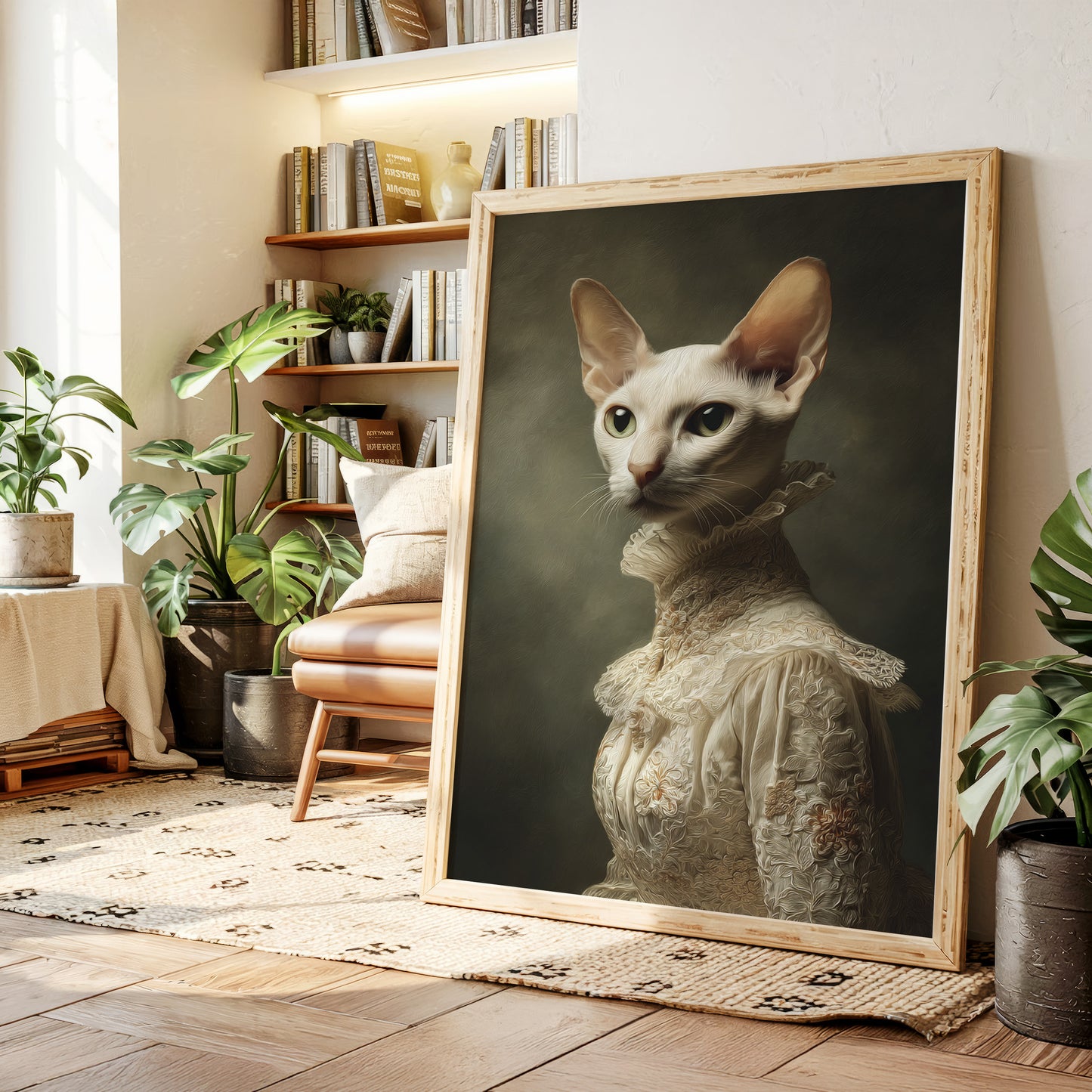 Regal Feline in Vintage Attire