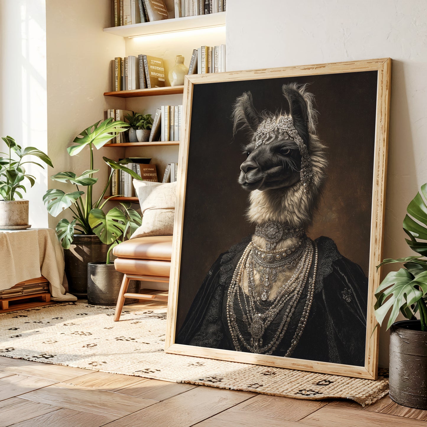 Regal Llama Adorned in Jewels