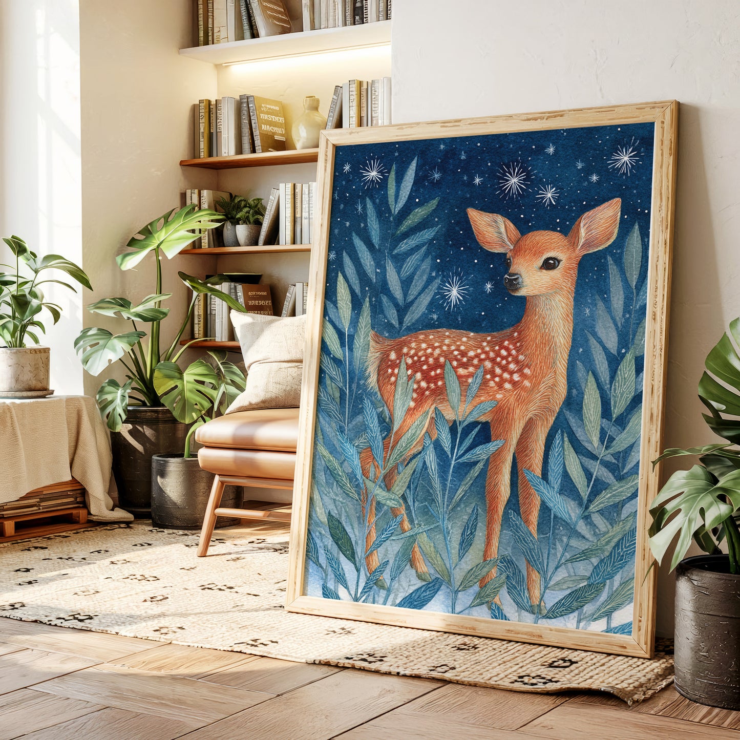 Fawn Among Starry Leaves