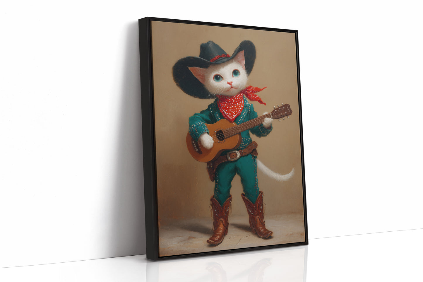 Feline Strums Western Lullaby Tonight