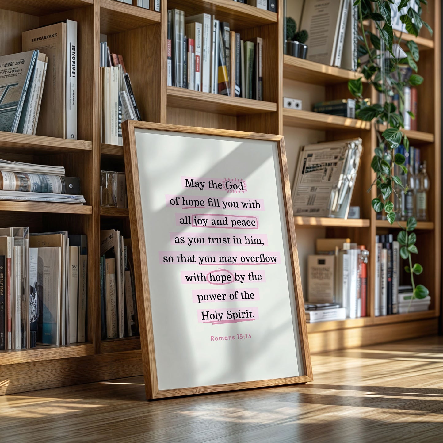 Romans 15 Hope and Peace Scripture Print