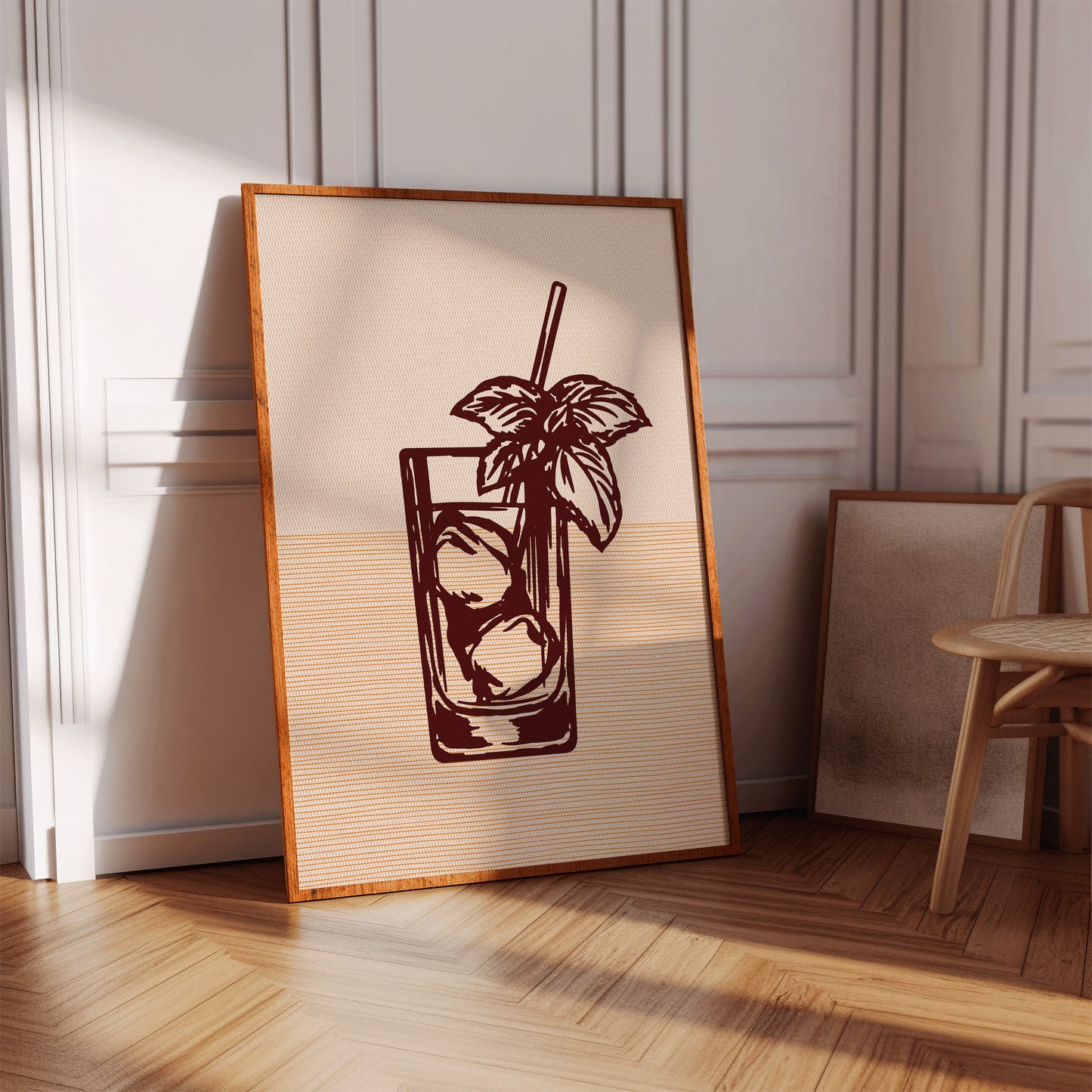 Mint Leaves Sway Above Ice