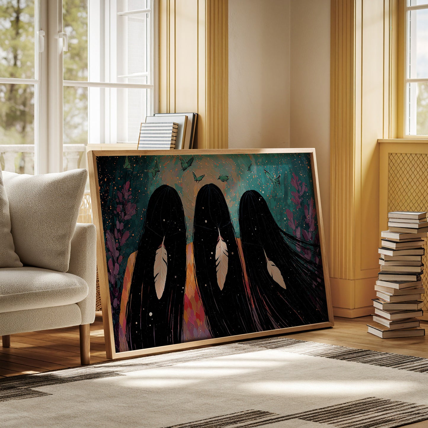 Sacred Feathers Dance With Butterflies