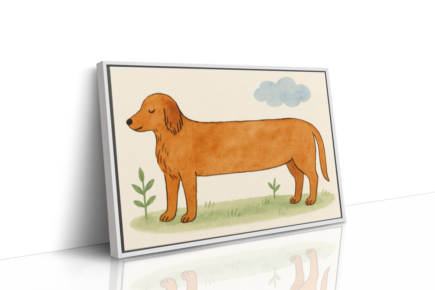 Golden Retriever Under Blue Skies