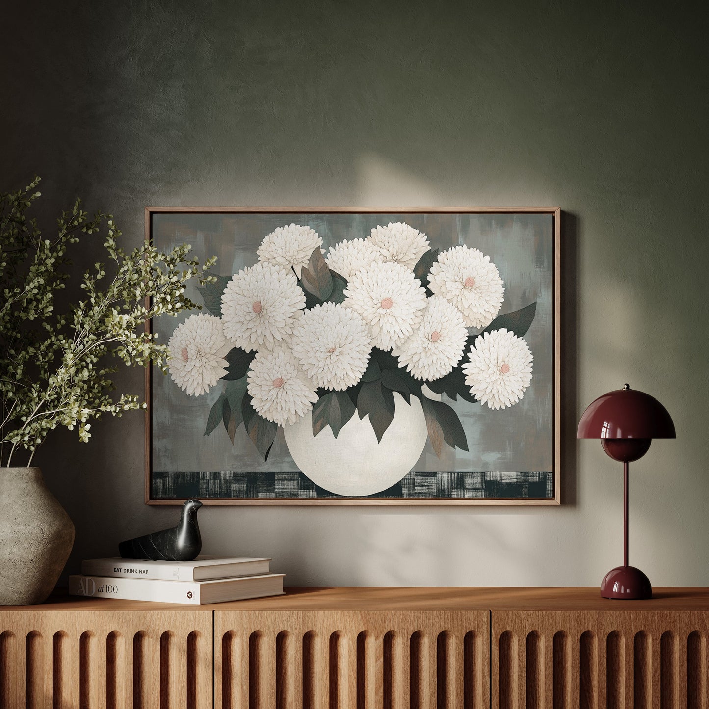 White Chrysanthemums Find Quiet Grace